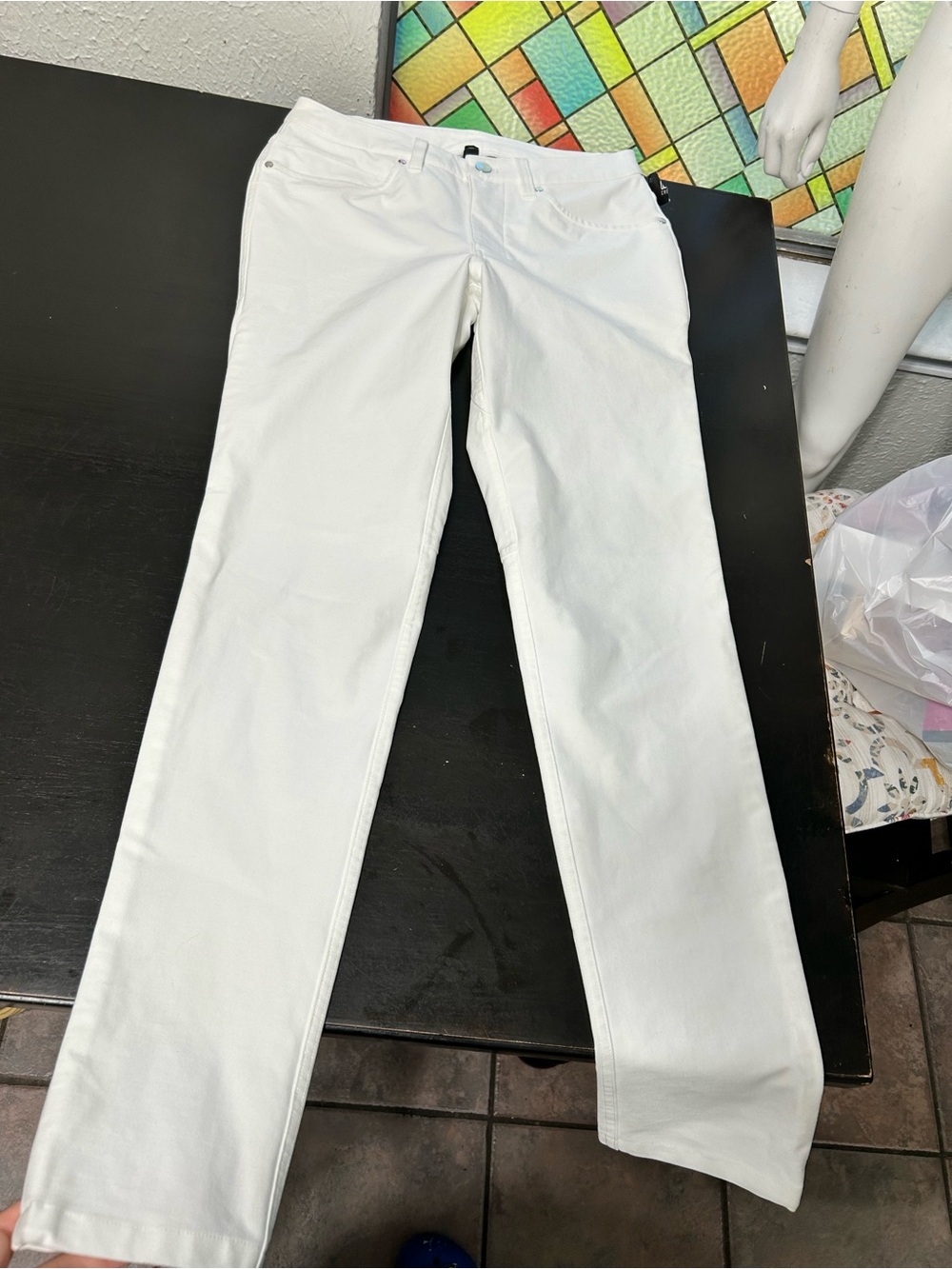 lululemon athletica White Straight-Leg Jeans